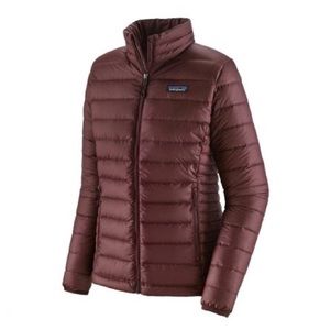 NWT Women's Patagonia Down Sweater Jacket (dark ruby, XS).